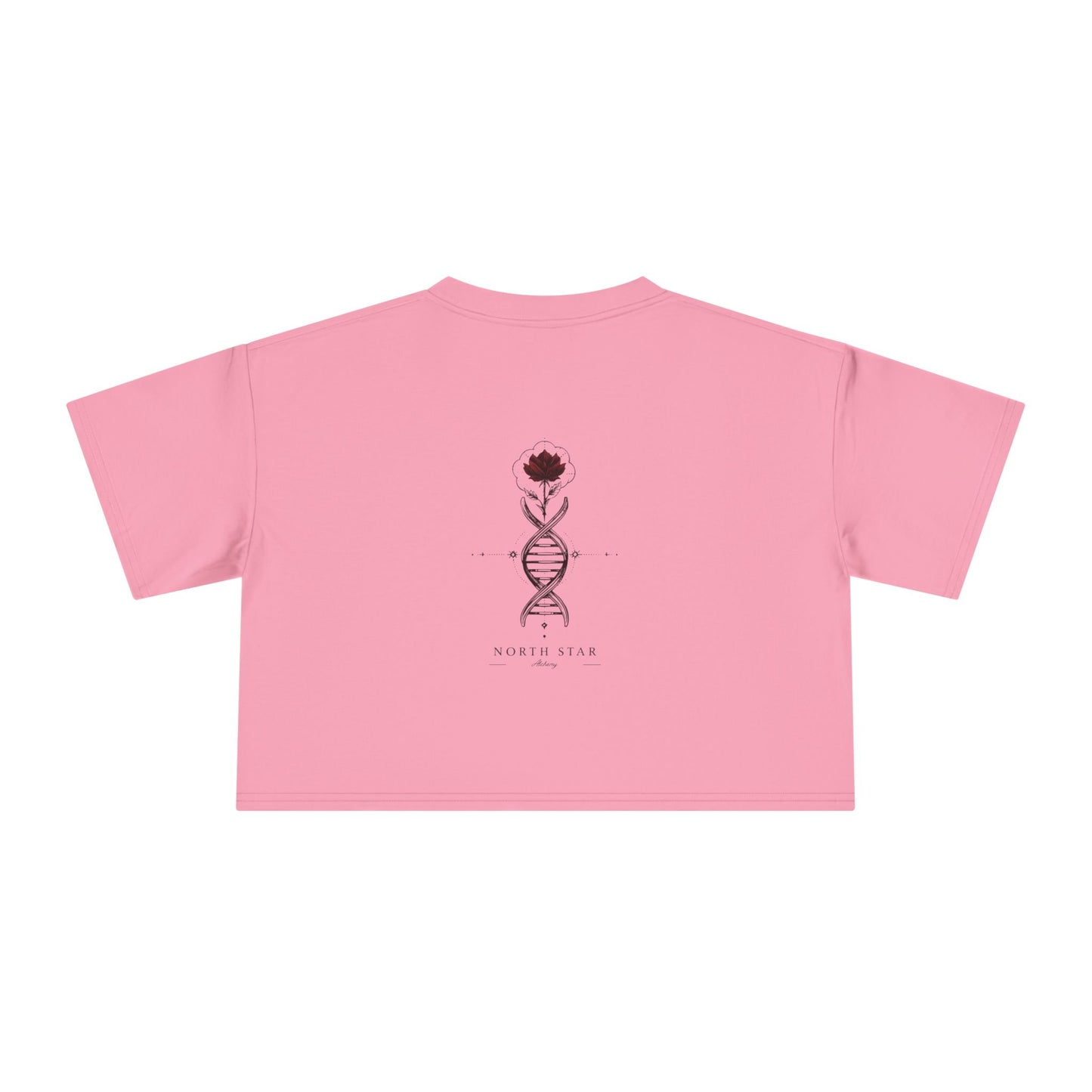 Crop Tee — "I am allowed to take up space" Floral DNA Graphic