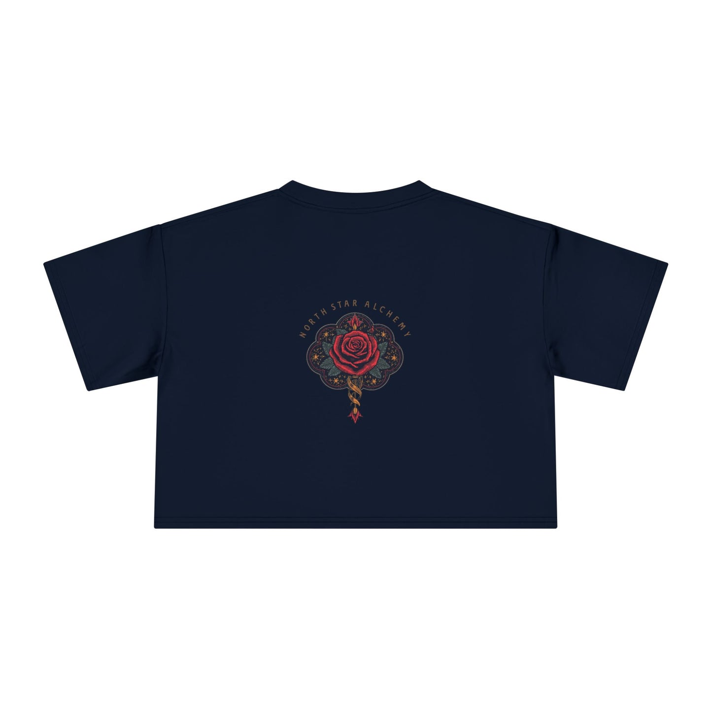 Crop Tee — "Permission to Exist" Feminist Rose Graphic Crop Tee