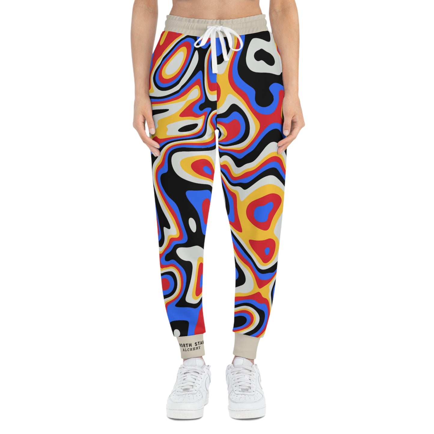 Abstract Colorwave Joggers – Bold Multicolor Athletic Pants