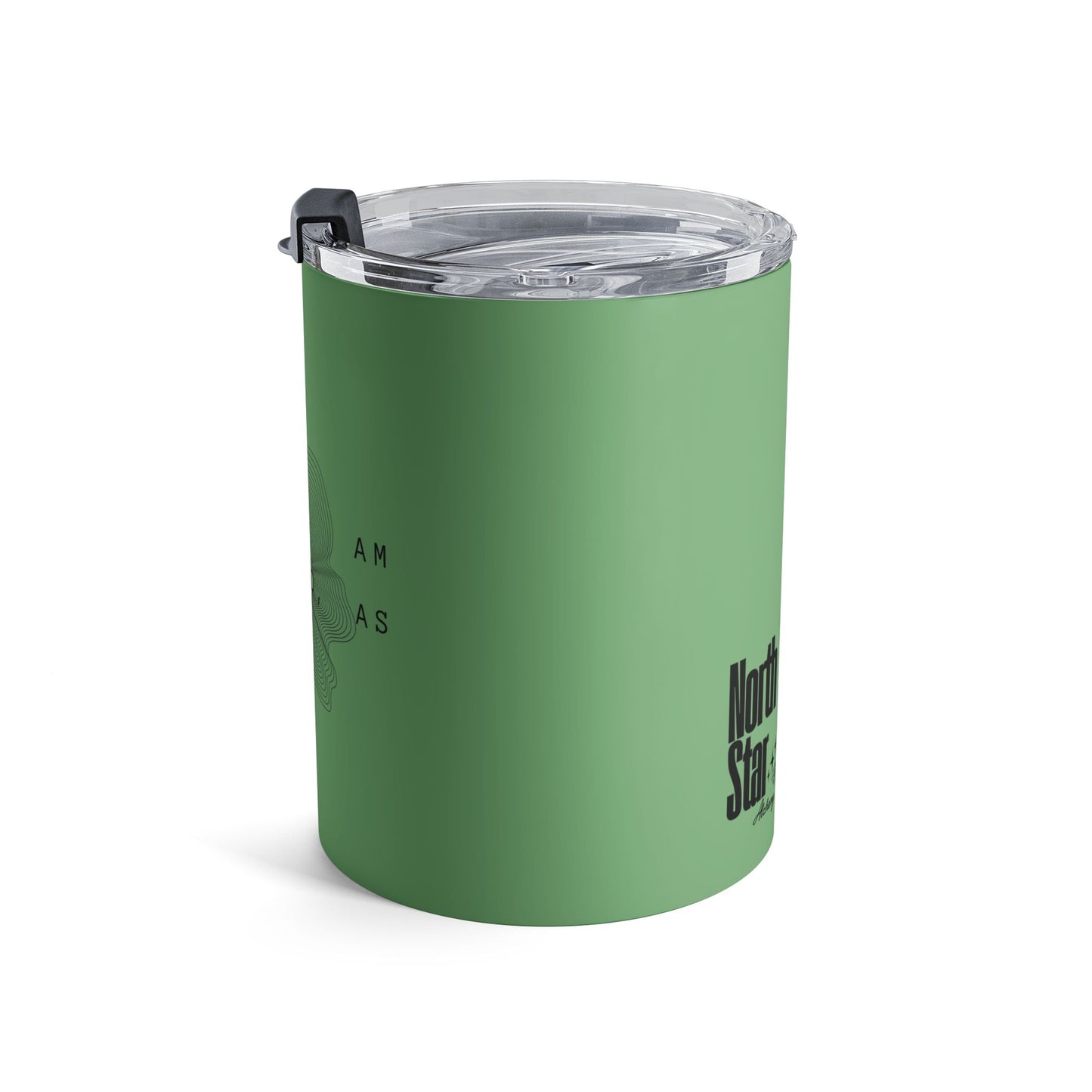 10oz Tumbler — "I Am Replenished As I Give" Green Stainless Travel Cup