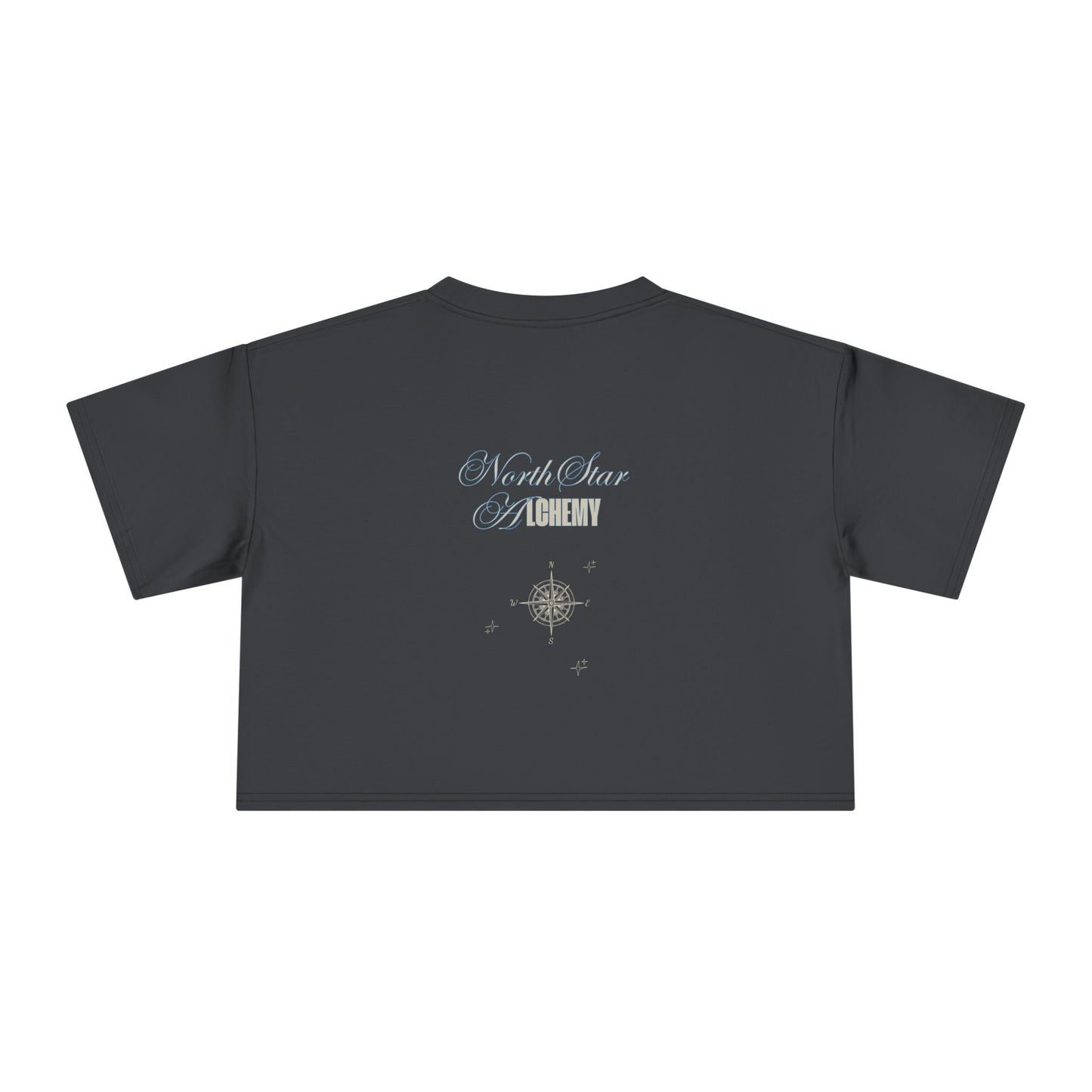 Crop Tee — 'Fuck Capitalism' Vintage Cocktail Graphic Women's Crop Tee