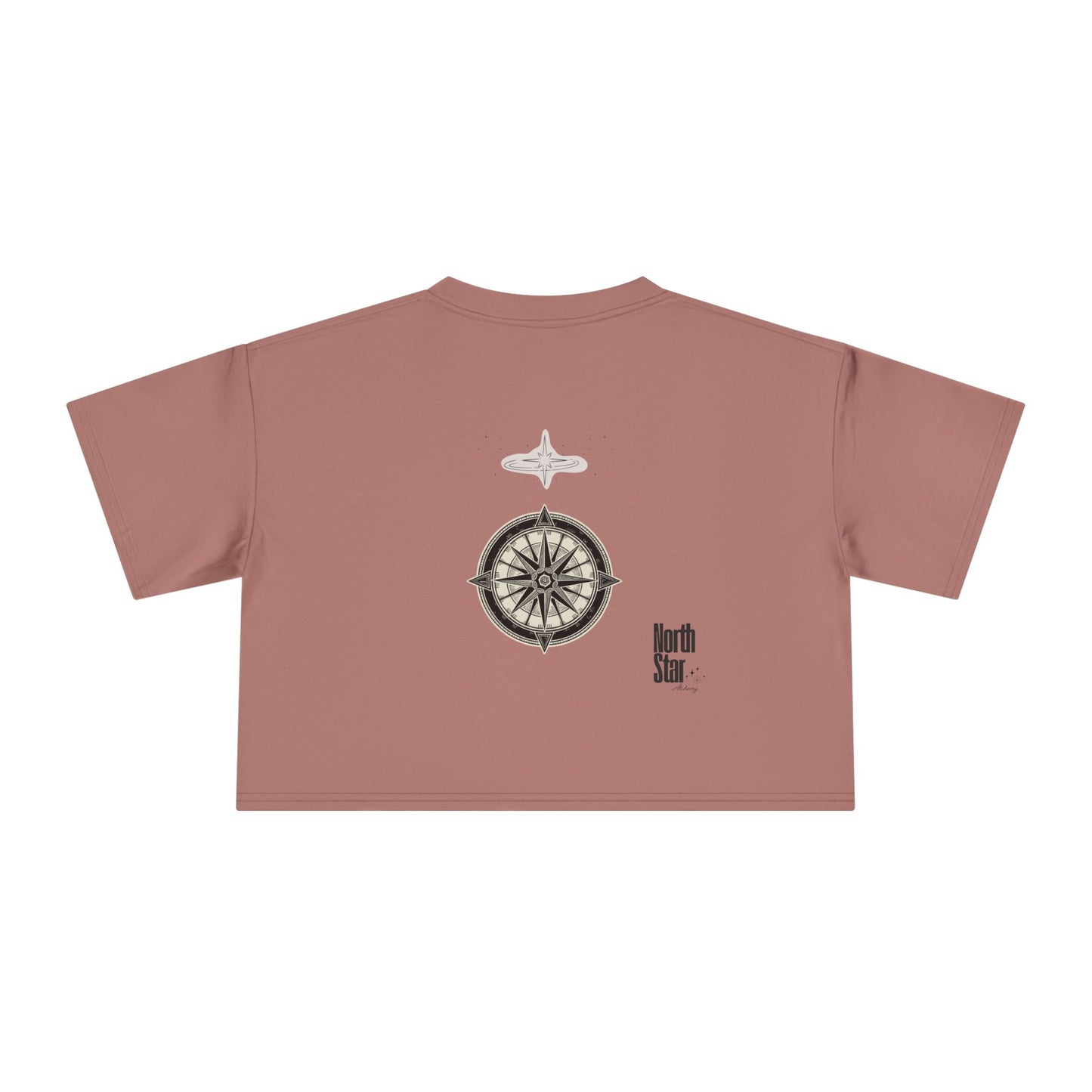 Crop Tee — "Rejection Is Redirection" Compass Graphic Inspirational Women’s Crop Tee