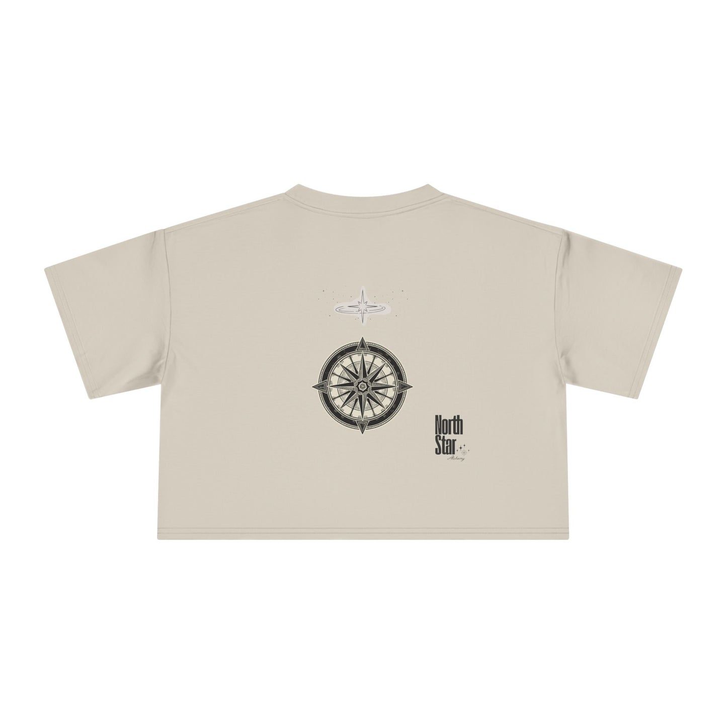Crop Tee — "Rejection Is Redirection" Compass Graphic Inspirational Women’s Crop Tee
