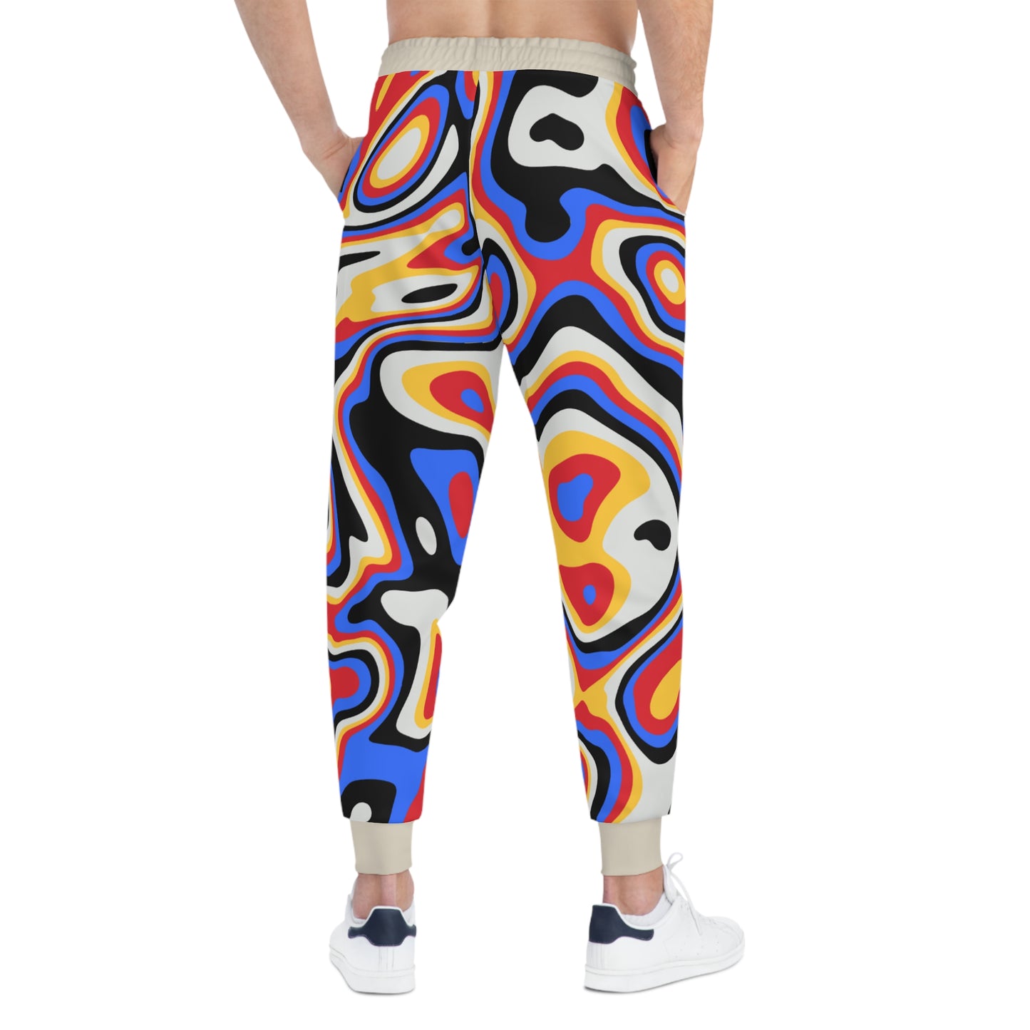 Abstract Colorwave Joggers – Bold Multicolor Athletic Pants