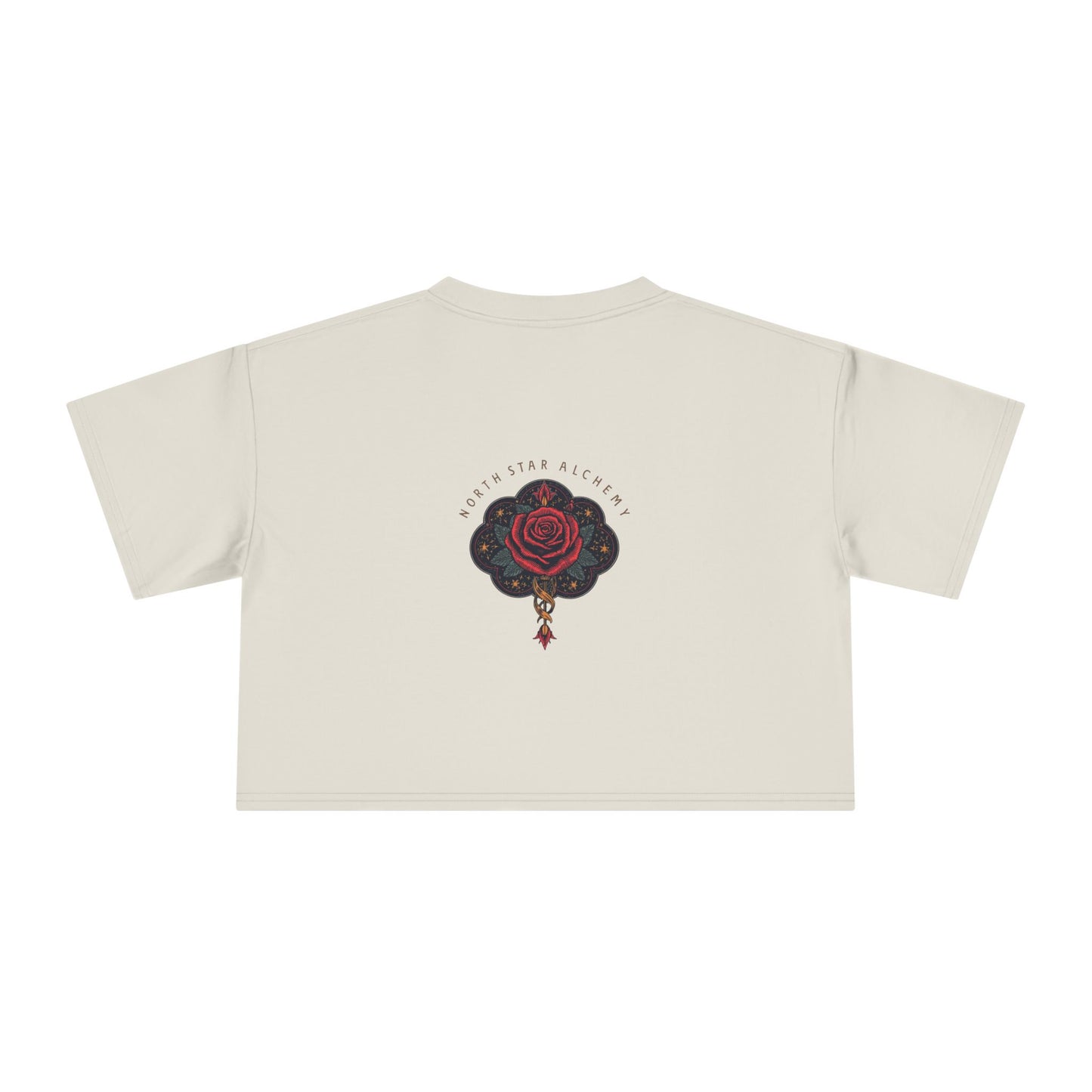 Crop Tee — "My Worth Is Not Negotiable" Rose Graphic Feminist Top