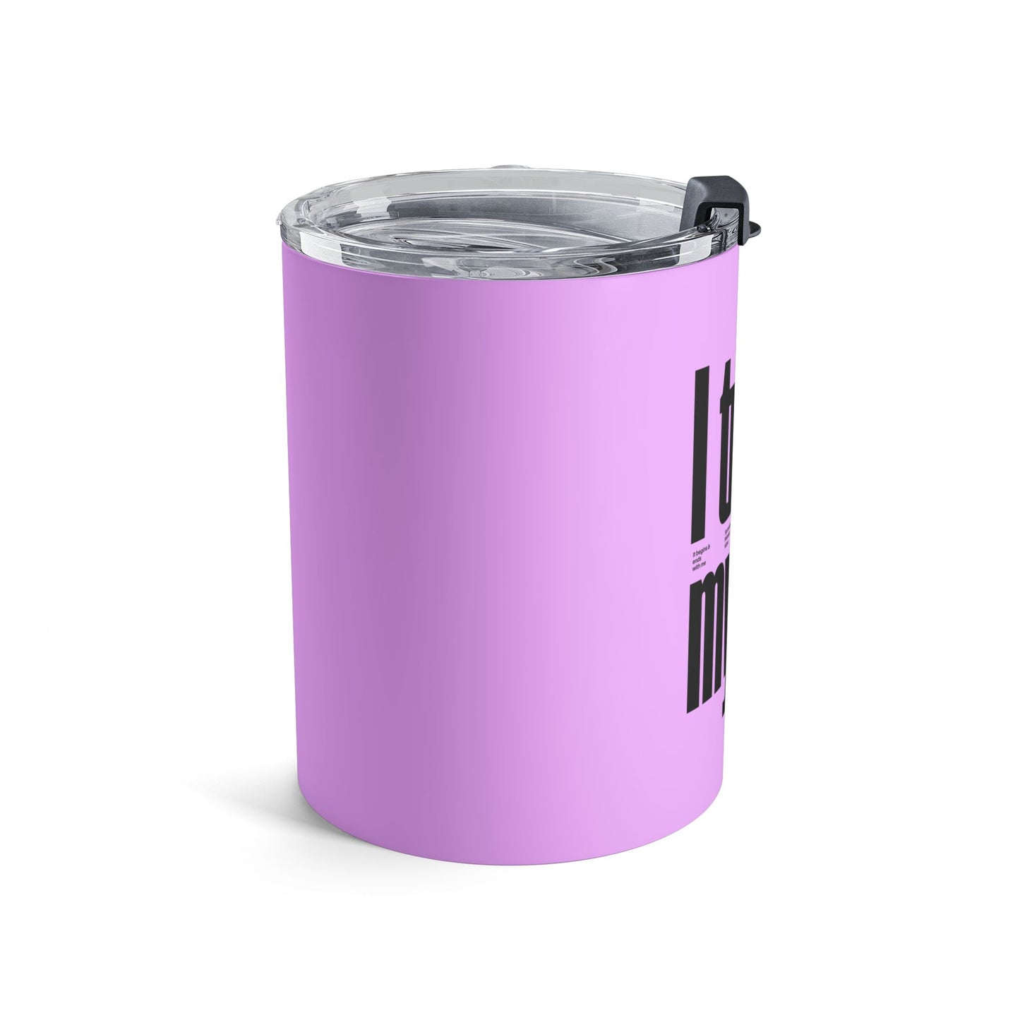 I Trust My Gut 10oz Insulated Tumbler — Pink Travel Coffee Cup with Cat & North Star Logo