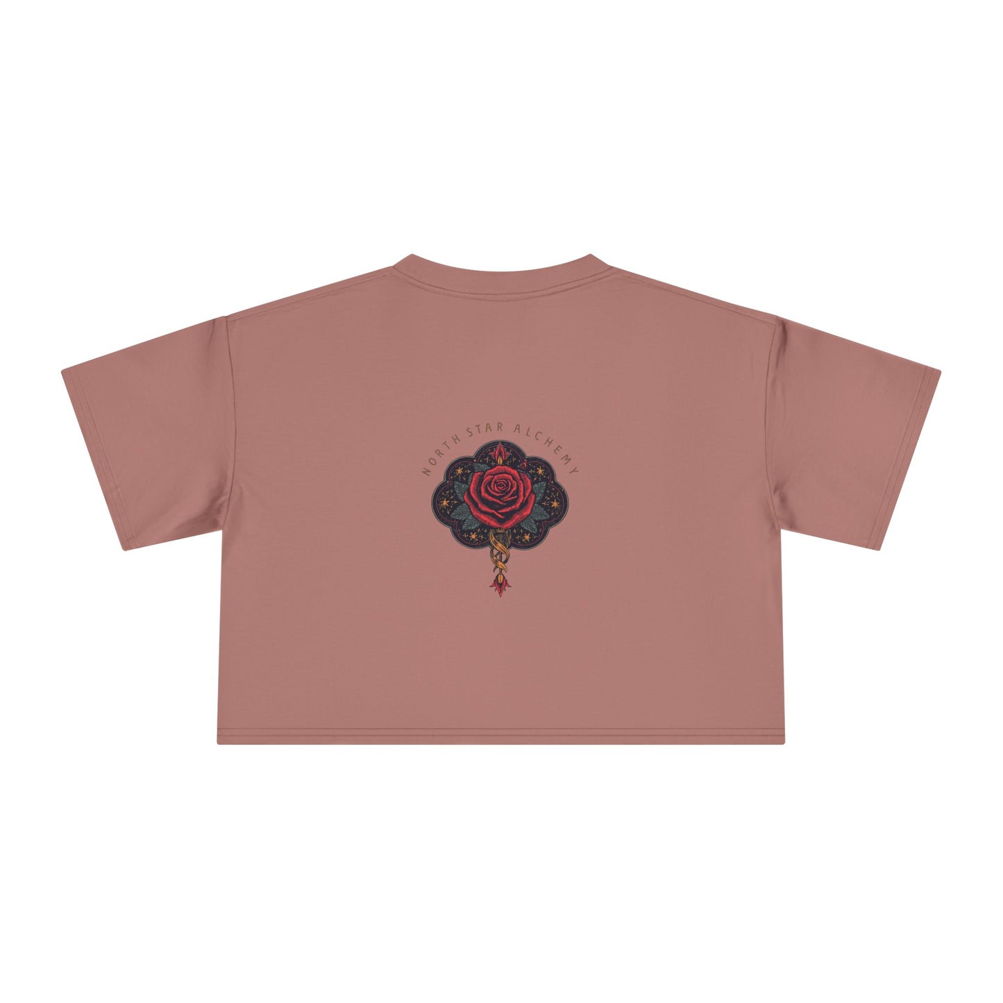 Crop Tee — "Permission to Exist" Feminist Rose Graphic Crop Tee