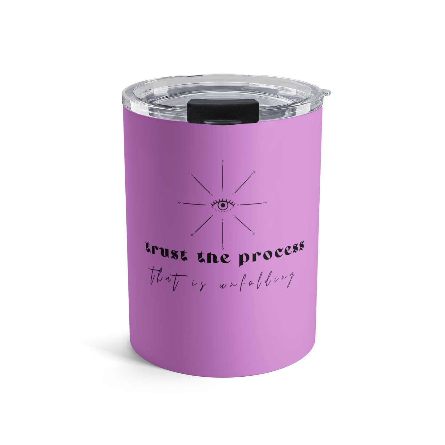 10oz Motivational Tumbler — "Trust the Process" Purple Insulated Cup