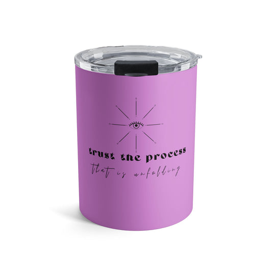10oz Motivational Tumbler — "Trust the Process" Purple Insulated Cup