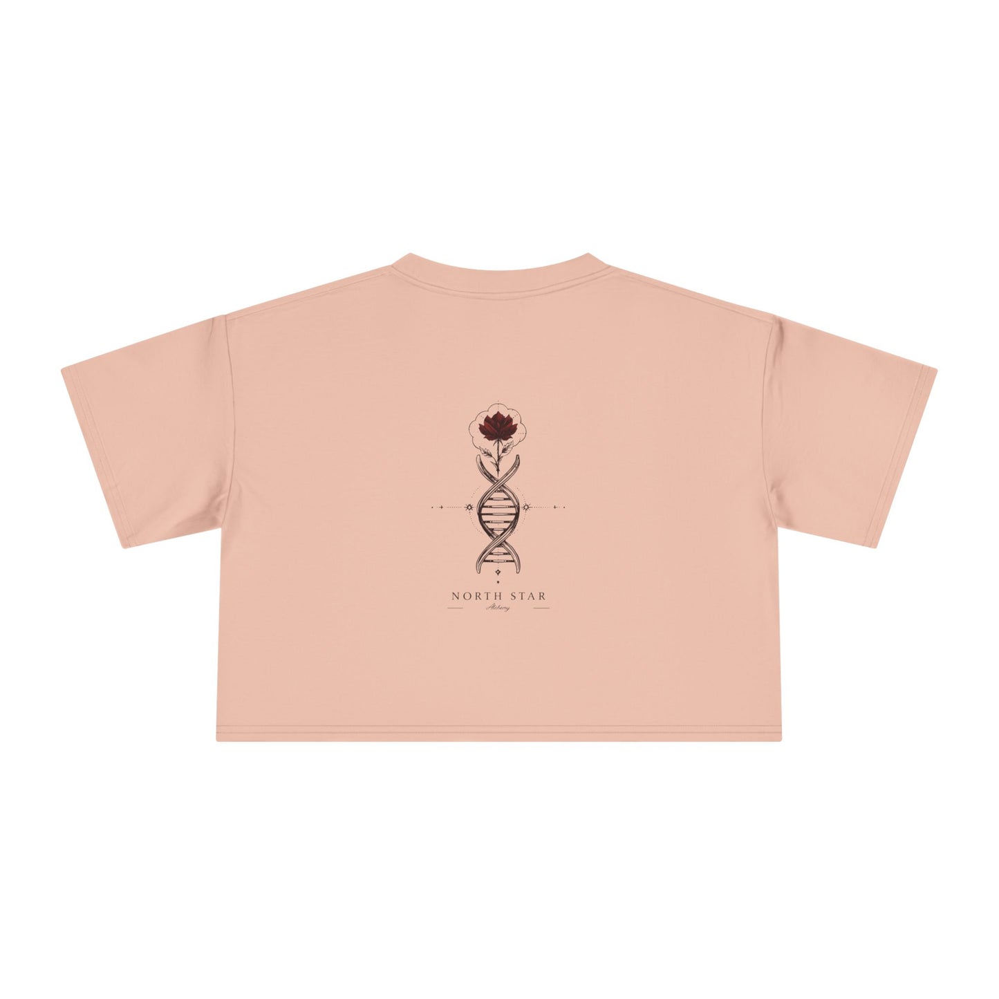 Crop Tee — "I am allowed to take up space" Floral DNA Graphic