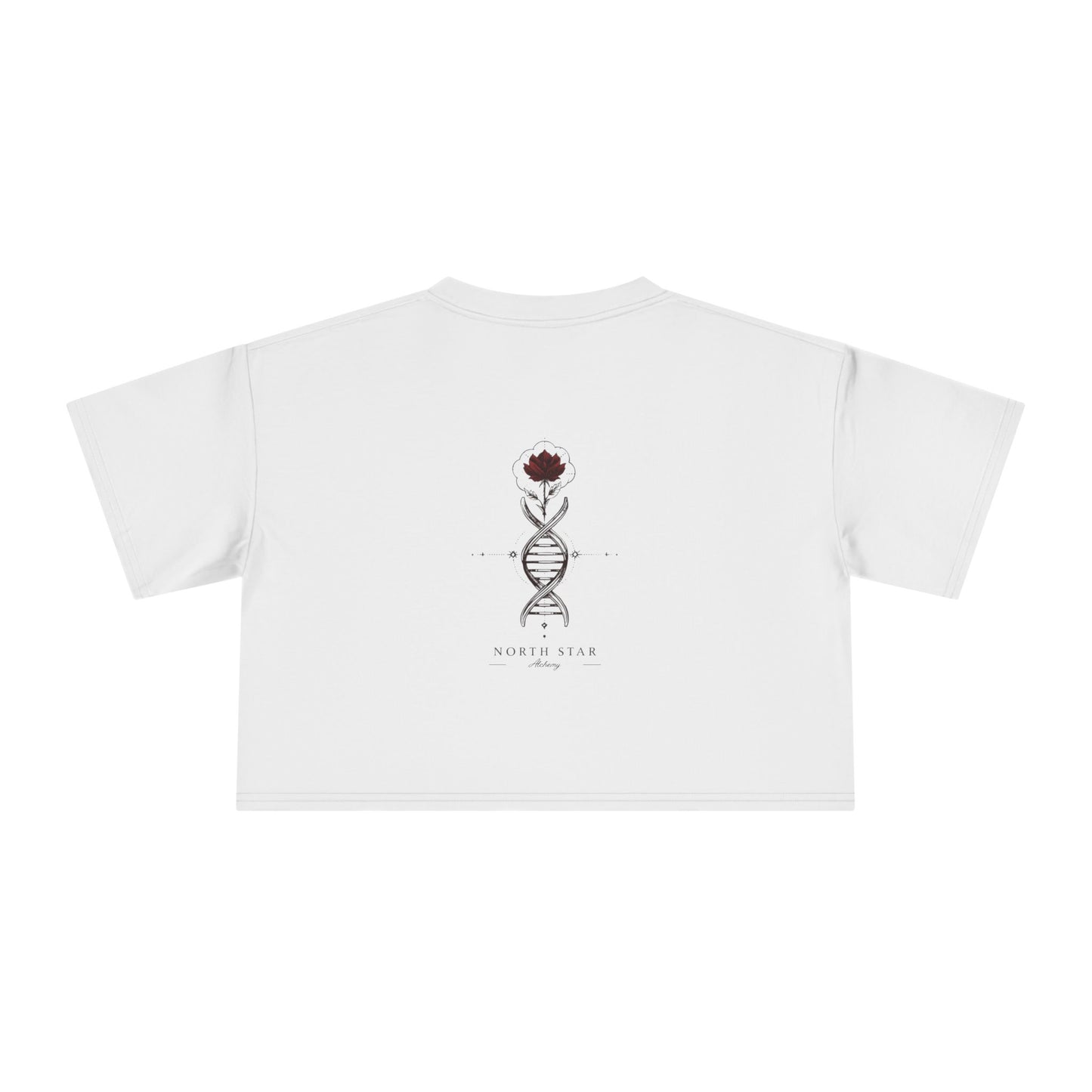Women's Crop Tee — 'I am Replenished, as I Give.' Floral Graphic Crop Top