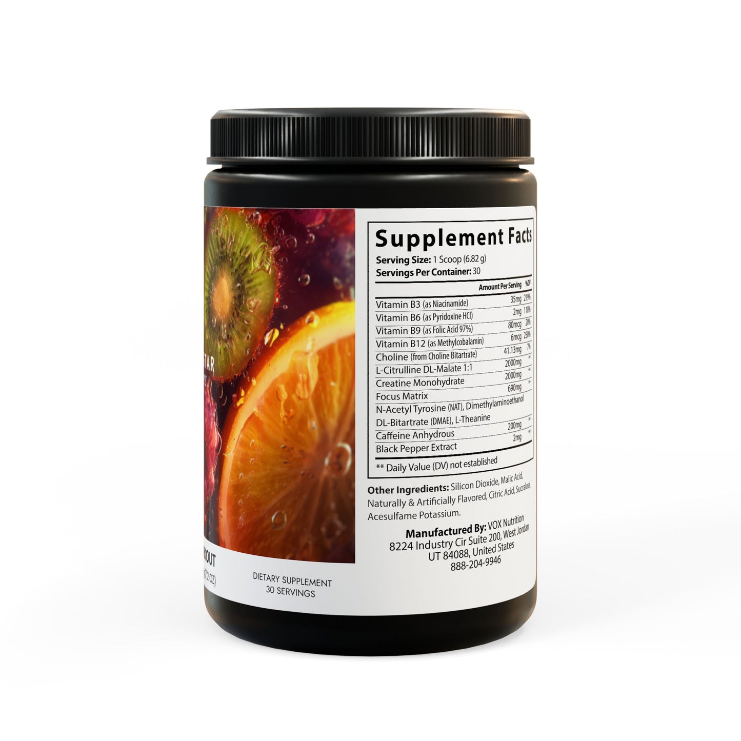 Pre-Workout Supplement, Fruit Punch (204g, 7.1oz)