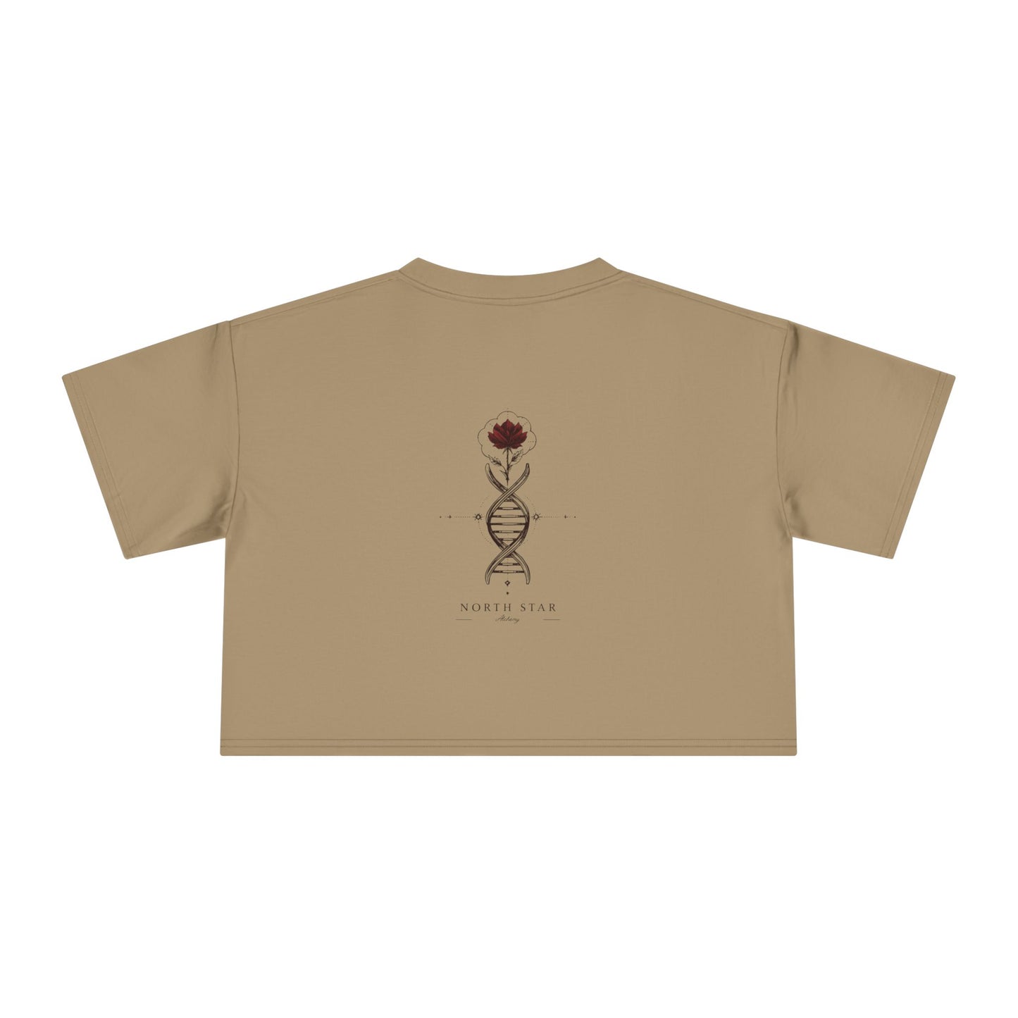 Crop Tee — "I am allowed to take up space" Floral DNA Graphic
