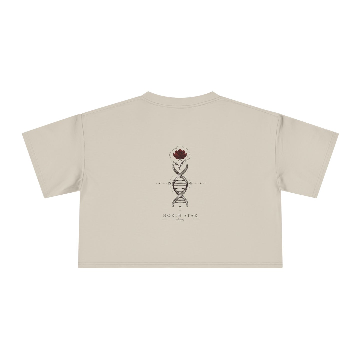 Crop Tee — "I am allowed to take up space" Floral DNA Graphic
