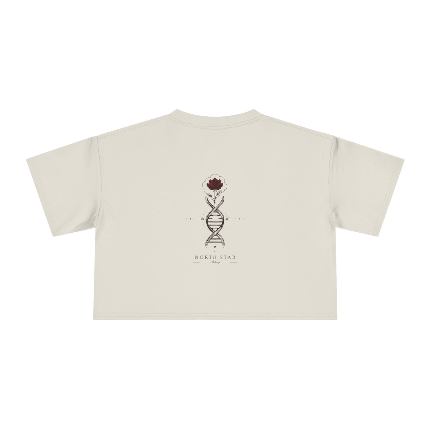 Crop Tee — "I am allowed to take up space" Floral DNA Graphic