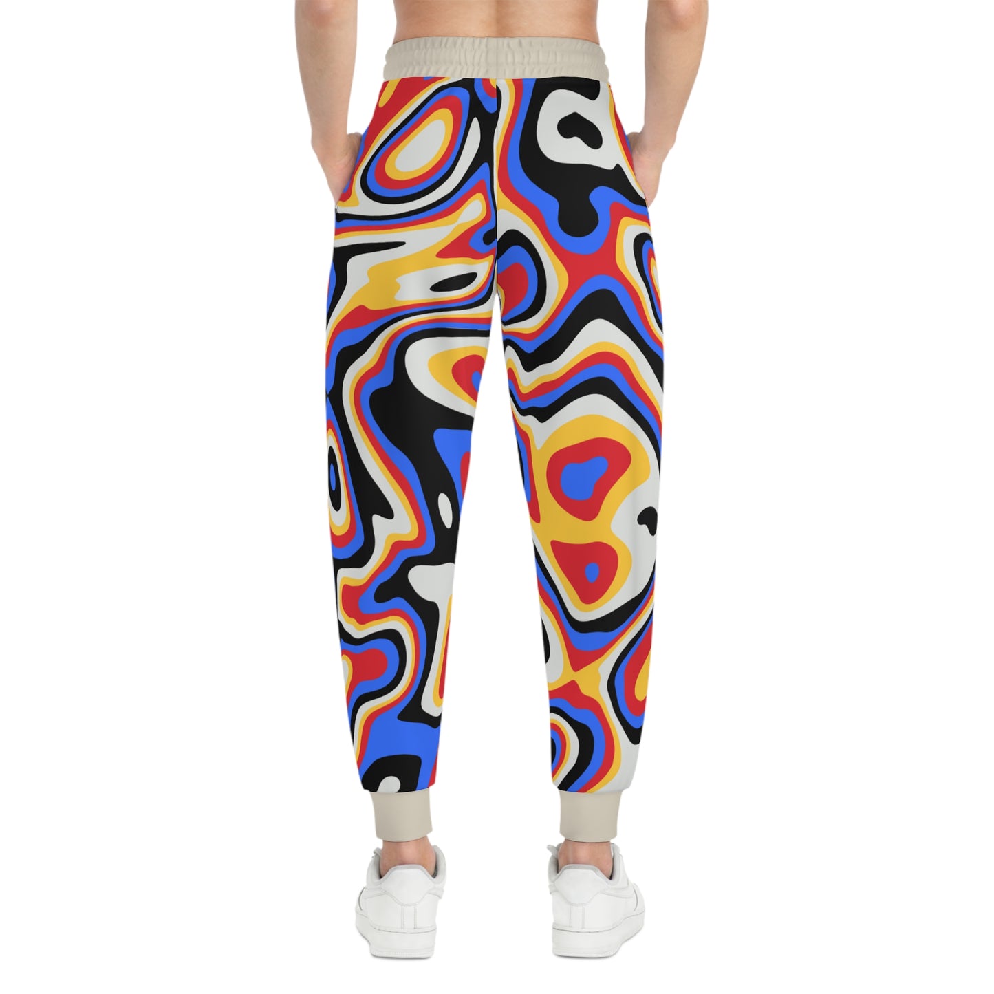 Abstract Colorwave Joggers – Bold Multicolor Athletic Pants