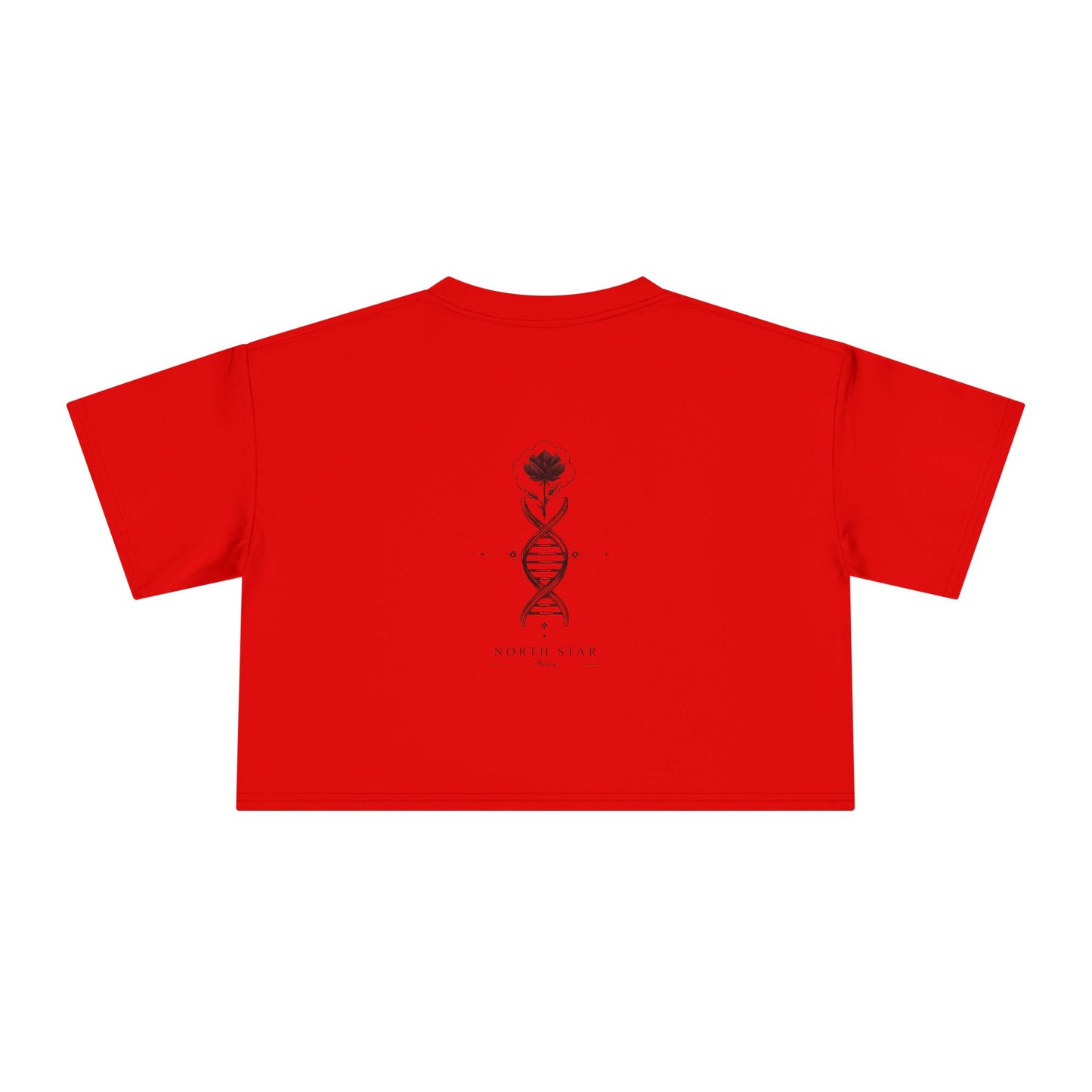 Crop Tee — "I am allowed to take up space" Floral DNA Graphic