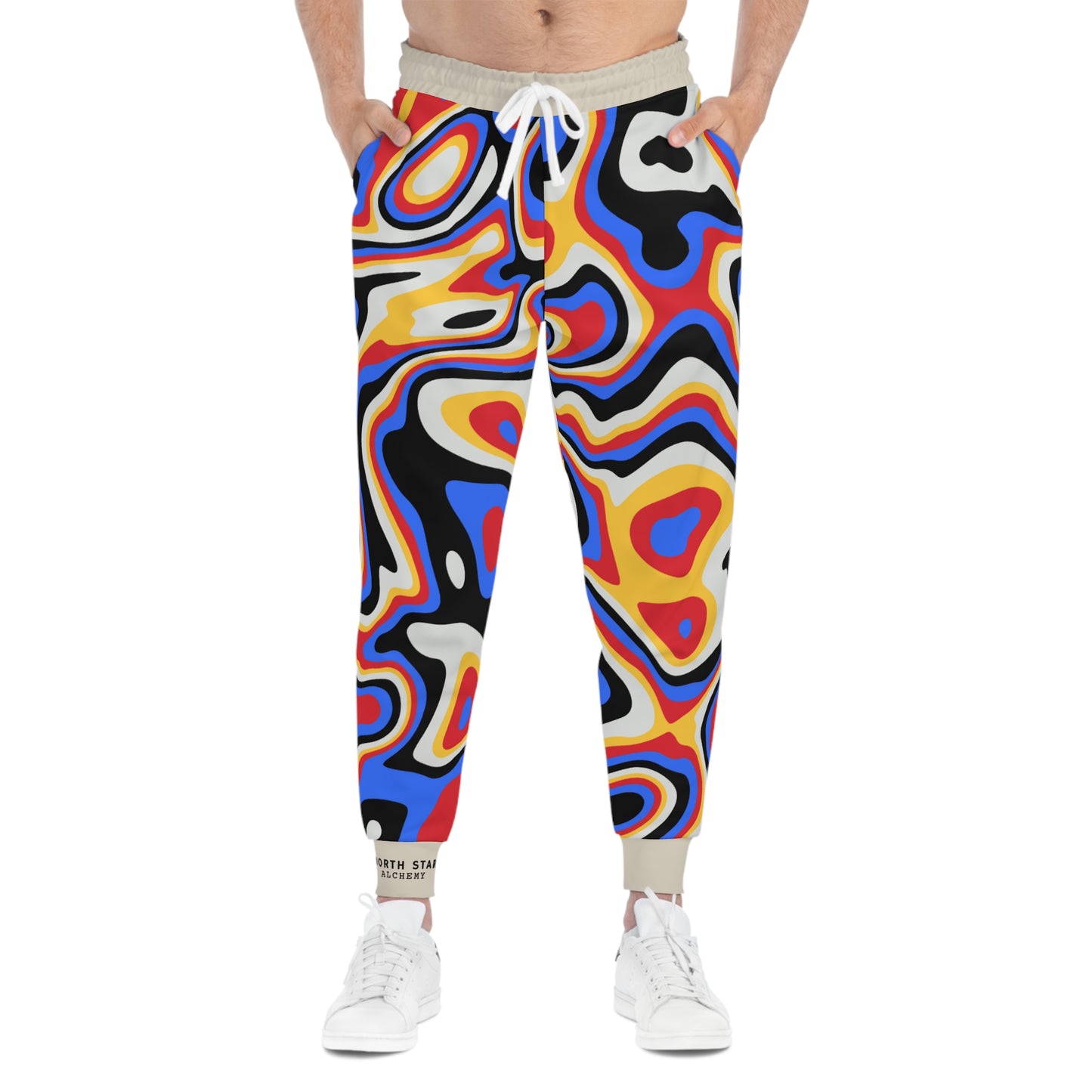 Abstract Colorwave Joggers – Bold Multicolor Athletic Pants