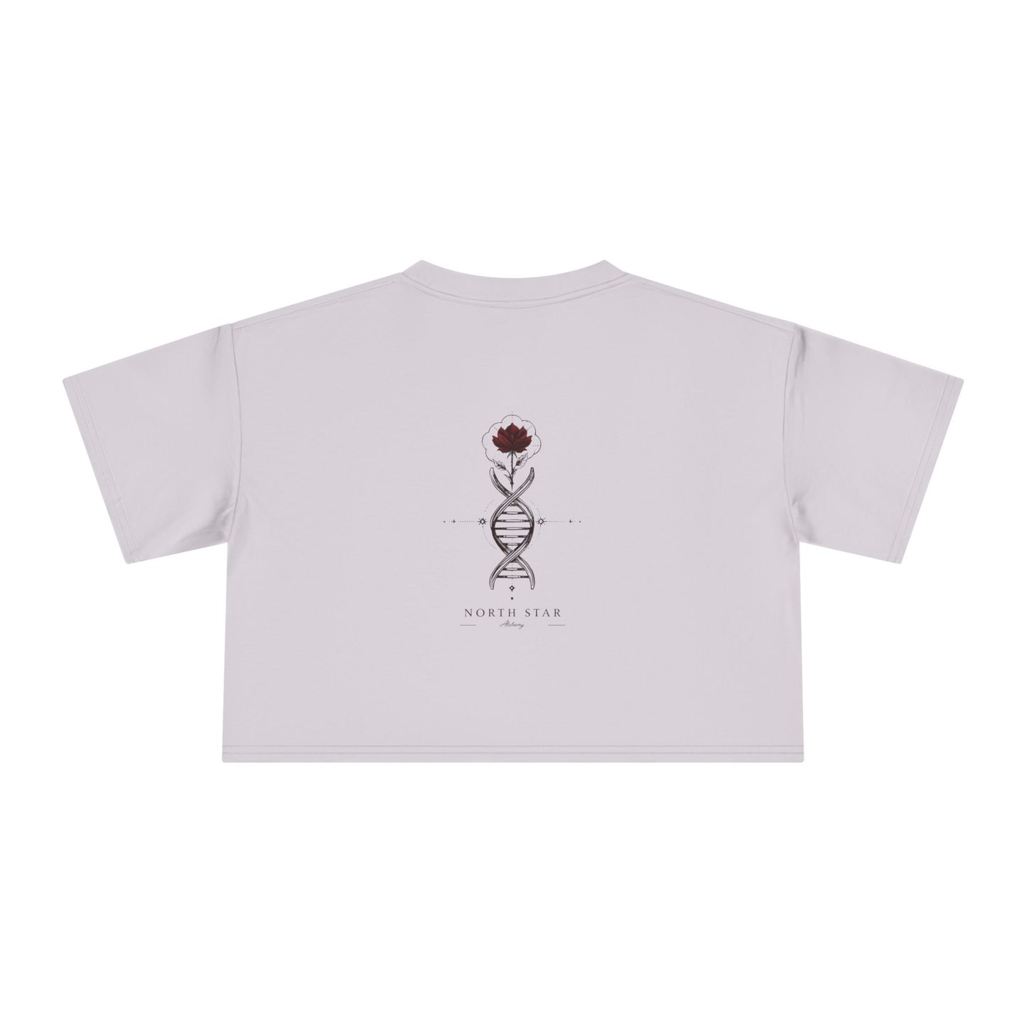 Crop Tee — "I am allowed to take up space" Floral DNA Graphic