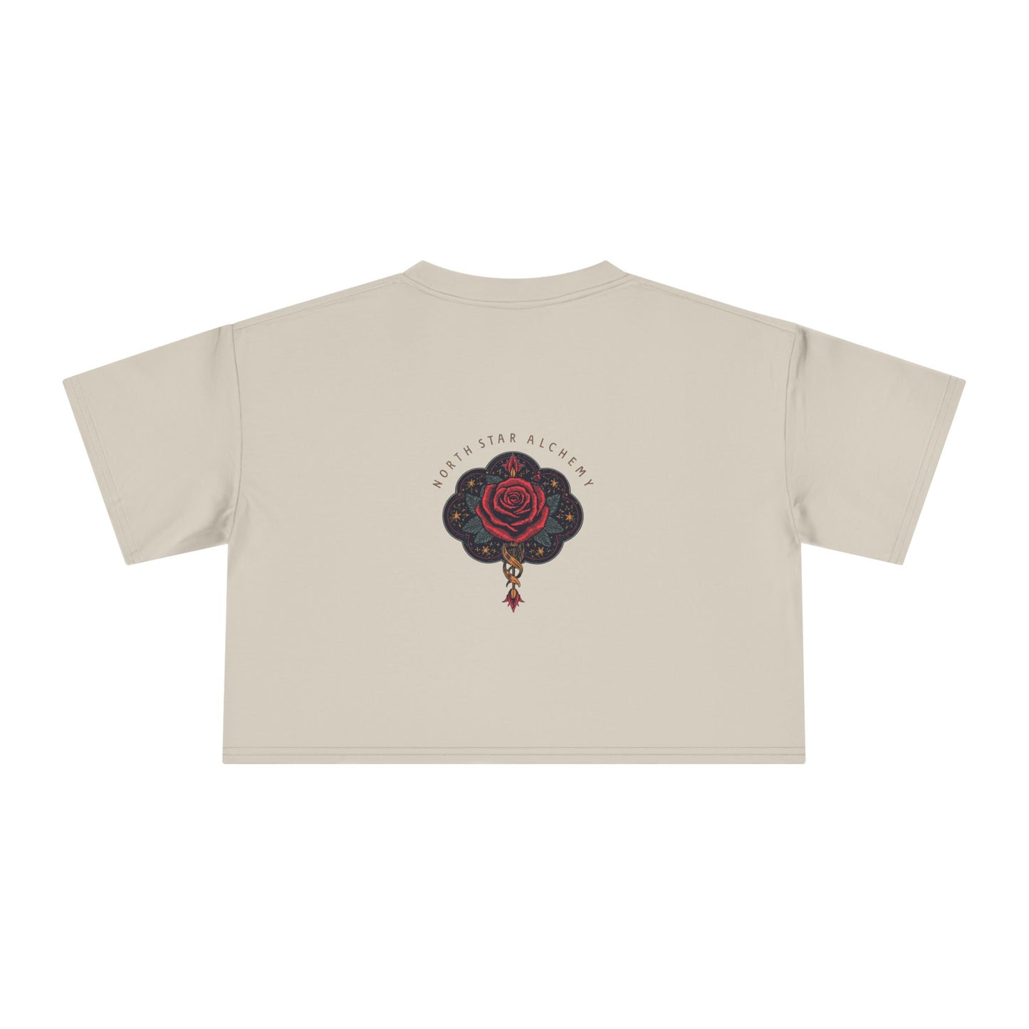 Crop Tee — "My Worth Is Not Negotiable" Rose Graphic Feminist Top