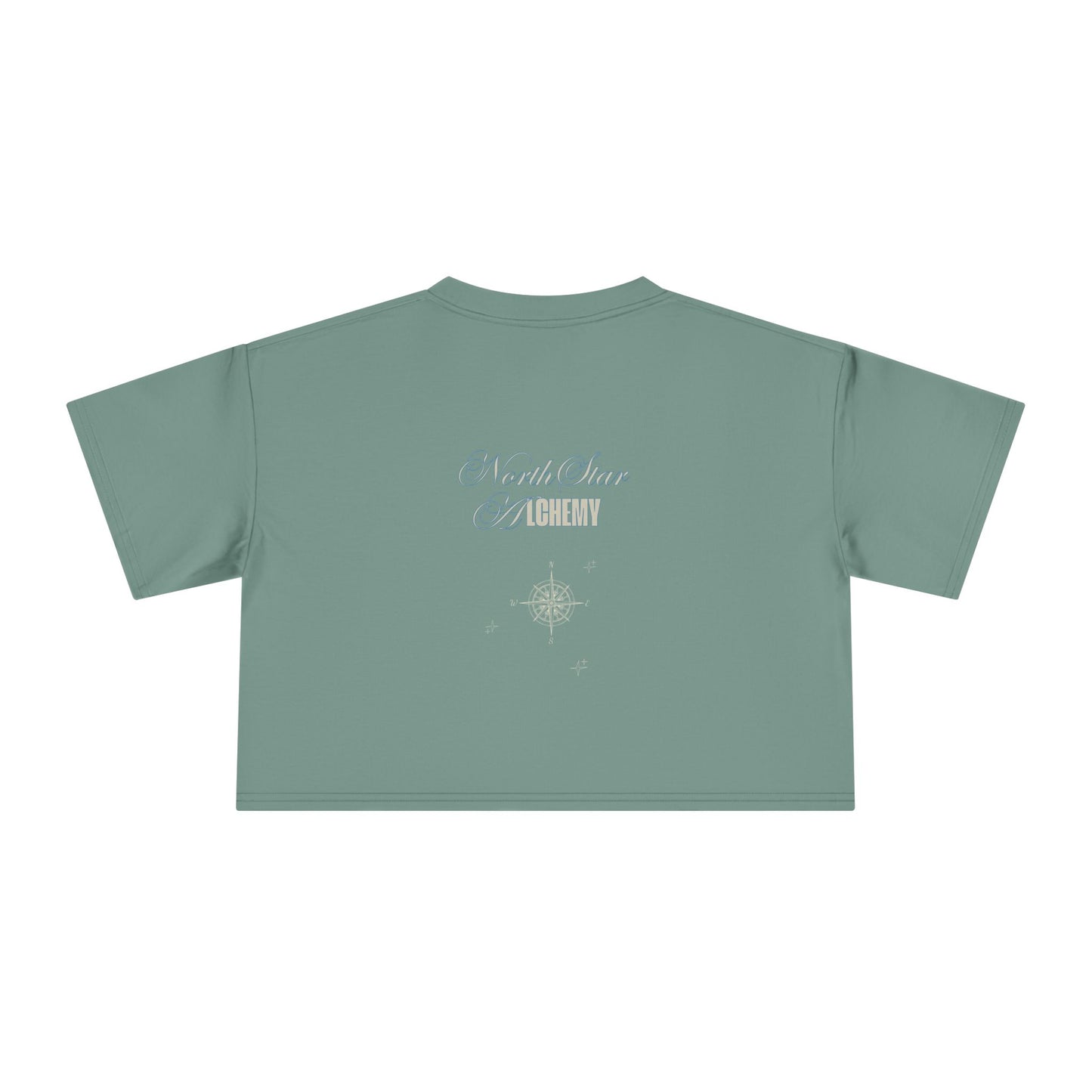 Crop Tee — 'Fuck Capitalism' Vintage Cocktail Graphic Women's Crop Tee