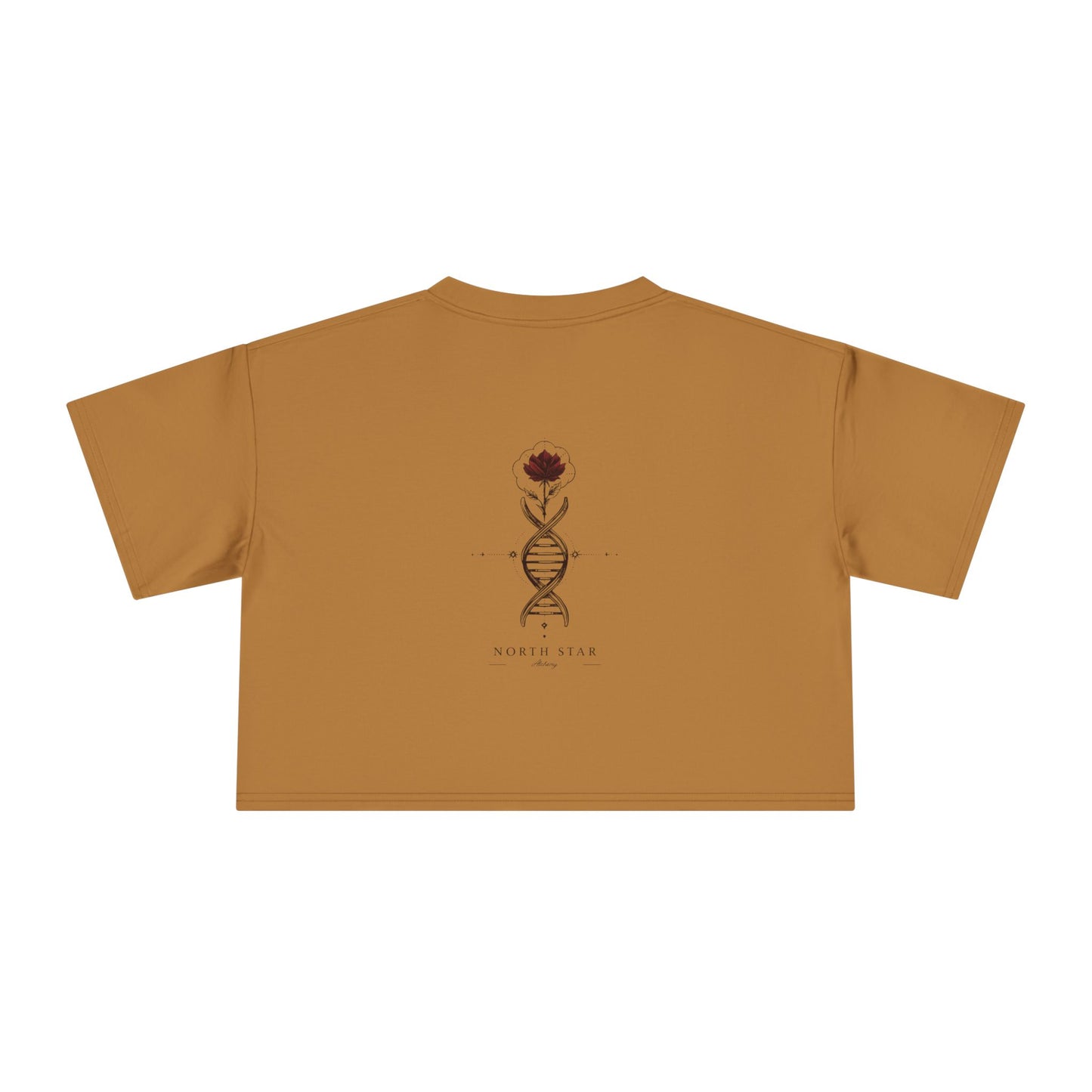 Crop Tee — "I am allowed to take up space" Floral DNA Graphic