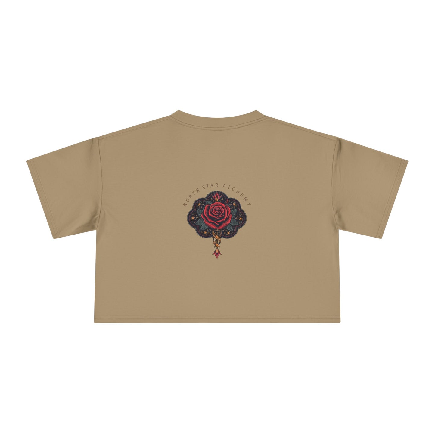 Crop Tee — "My Worth Is Not Negotiable" Rose Graphic Feminist Top