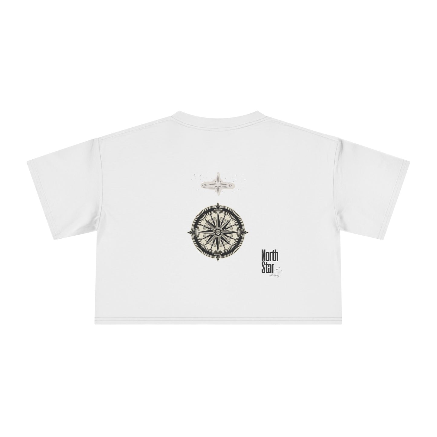 Crop Tee — "Rejection Is Redirection" Compass Graphic Inspirational Women’s Crop Tee