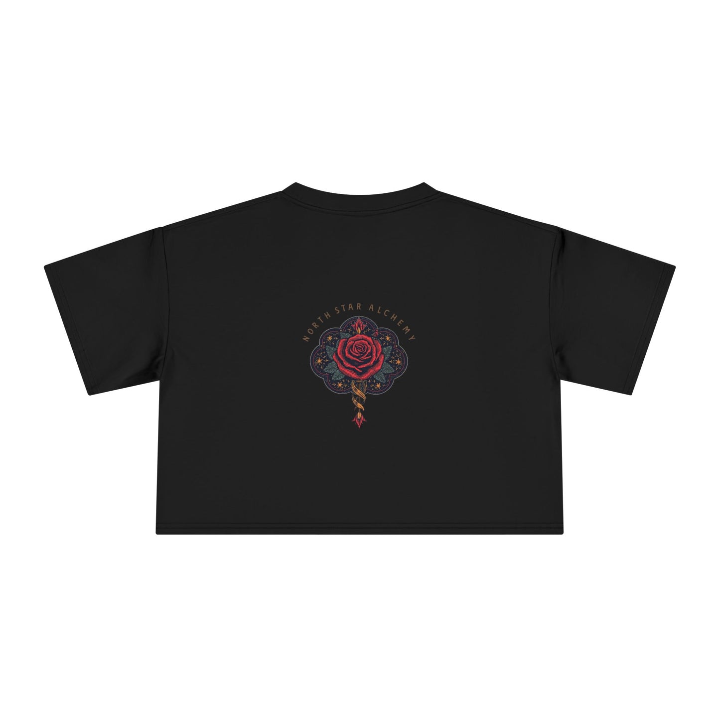 Crop Tee — "Permission to Exist" Feminist Rose Graphic Crop Tee