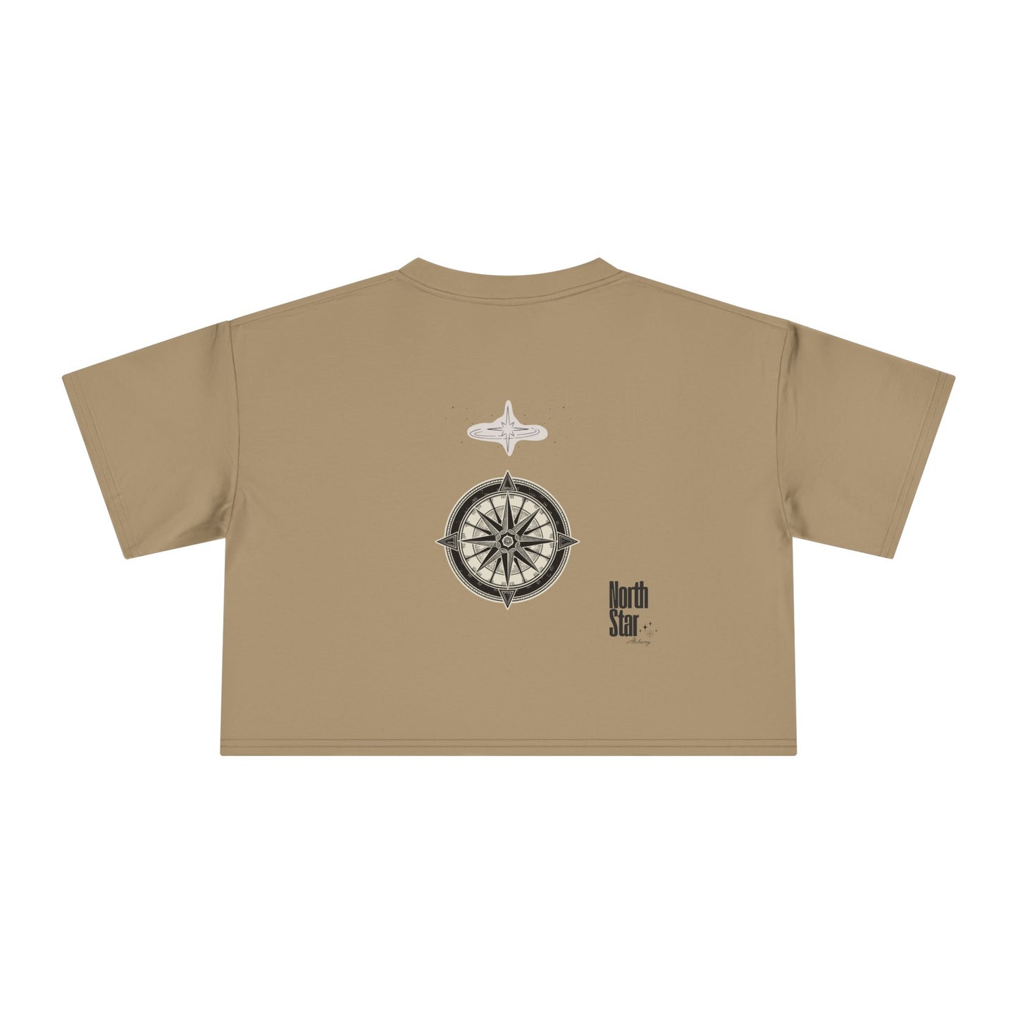 Crop Tee — "Rejection Is Redirection" Compass Graphic Inspirational Women’s Crop Tee